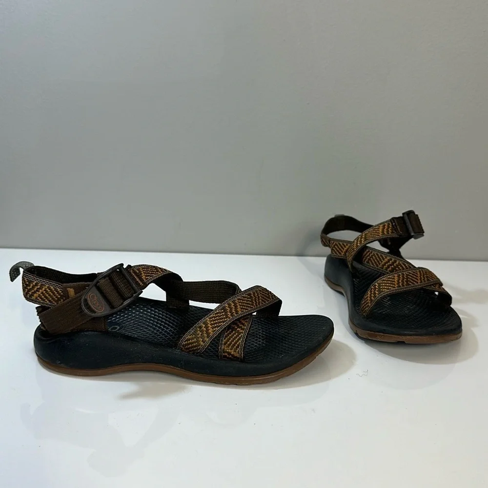 Chaco Z1 Ecotread Orange Strappy Sandals Size 3